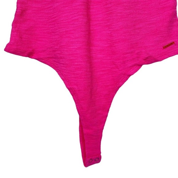 n:Philanthropy Irene Pink Fuchsia Cut Out Bodysuit Size Small NWT - Picture 5 of 8